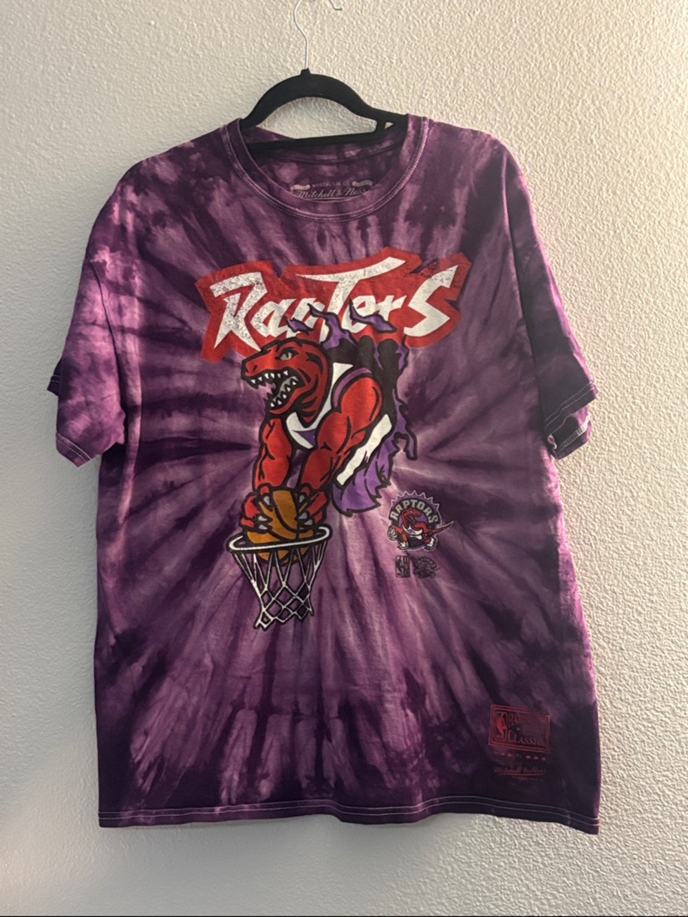 Purple Tie-Dye Spiral Tee- Raptors